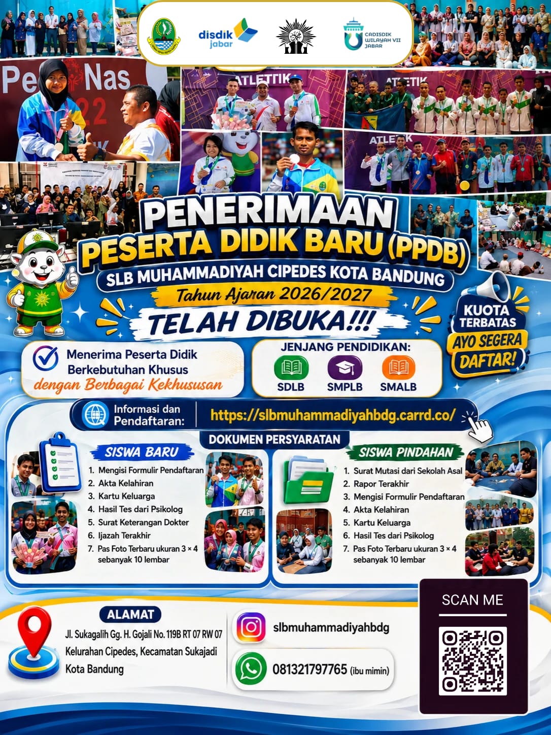 PENERIMAAN PESERTA DIDIK BARU (PPDB) SLB MUHAMMADIYAH CIPEDES 📢✨
